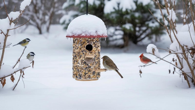 CEDAR ALPHA Pebble Stone Bird House for Outside Clearance, HDPE Roof Bird House for Outdoor, Heavy Duty Stone, Hanging Birdhouse for Outside, Wren House 10 Year Lasting (Red) - Image 4
